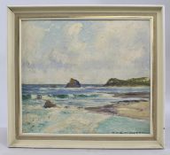 Aisbett Australian Seascape Signed 1955 Oil on Board