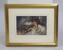 William Russell Flint Print Set in Gilt Frame