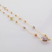 45 cm (17.7 in) Italian Beat Dorica Necklace. In 14K Yellow Gold