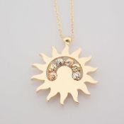 44 cm (17.3 in) Italian Beat Dorica Necklace. In 14K Tri Colour White Yellow and Rosegold
