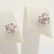 14K White Gold Earring - Italian Beat Dorica.