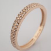 14K Rose/Pink Gold Ring - Swarovski Zirconia .