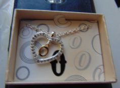 50 Silver Coloured Heart Necklaces In A Presentation Box RRP £7.99 Each.