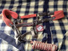 New - Full Size LeMieux Sorbet Fleece Headcollar & Leadrope