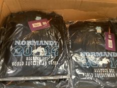 Box of 28 x Black Large 100% Cotton EquiTheme T-Shirts