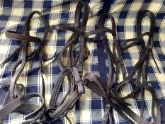 4 x Used English Bridles