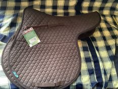 New! Half Wool Lined GP Numnah - Large - Brown