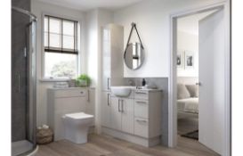 New (P105) Valesso 600mm Slim Wc Unit -Light Grey. Rrp £253.99. Bathroom Furniture Provides A...