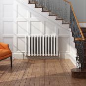 (O220) New 600X1042mm White Double Panel Horizontal Colosseum Traditional Radiator. Rrp £530....