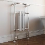 New 952x479mm Traditional White Slim Towel Rail Radiator - Cambridge. Rt31.Rrp £469.99.Low Ca...
