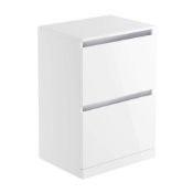 New (P188) Carino 600mm Open Unit & Top Unit White Gloss.