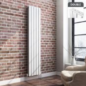 New & Boxed 1600X480mm Gloss White Double Flat Panel Vertical Radiator.Rrp £449.99. Ara8/1600D...