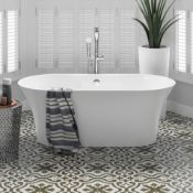 New 1600X750Mm Ella Freestanding Bath - Large. Rrp £2,499. Br259.This Gloss White Free-Standin...