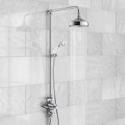 NEW (Q120) Edwardian Dual Traditional Thermostatic Shower Mixer + Rigid Riser + Diverter. RRP ?...