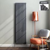 NEW 1800x480mm Anthracite Double Oval Tube Vertical Premium Radiator. RRP £499.99. We love thi...