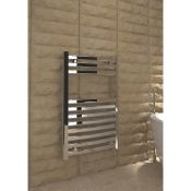 New (R64) Verna Designer Towel Radiator 800 x 500mm Chrome 1039BTU. High Quality, Chrome Curved...