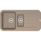 New (T211) Franke Pebel Pbg 651 1.5B1D Frag Inset Reversible Kitchen Sink Fragranite Oyster Bei...