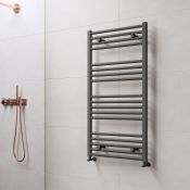 New (U224) 1200x600mm Straight Ladder Anthracite Ladder Towel Rail.