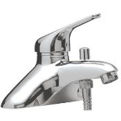 New (P84)Single Lever Bath Shower Mixer Tap Deck Mounted - Chrome. With Handheld Shower. May Di...
