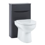 New (U138) Bella 500mm Matt Grey Wc Back To Wall Unit. Perfect For Hiding Concealed Cistern & P...