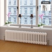New (Uk277) 300x1042mm White Triple Panel Horizontal Colosseum Traditional Radiator. Rrp £463....
