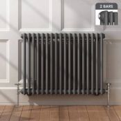 New 600x828mm Anthracite Double Panel Horizontal Colosseum Traditional Radiator.Rca563.Rrp £54...