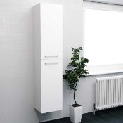 New (U216) 1600mm Napoli Gloss White 2 Door 350 Tall Unit. Rrp £409.99. Stylish And Functional...