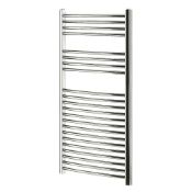 New (Wg298) Blyss Curved Towel Radiator 1100 x 600mm Chrome 1303BTU. High Quality Chrome-Plated...