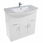 New (U109) Lanza 850mm White Basin Unit. Rrp £207.51. Equipping You With Everything You Need ...