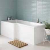 New (U77) 1700x850mm Left Hand L-Shaped Bath. Rrp £339.99.Constructed From High Quality Acryl...