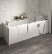 New (W3) 1690x690mm Easy Access Twin Right Hand With Front Panel. Tap And Chair Not Included.