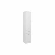 New (U148) 1900mm Gloss White Floor Standing Tall Unit. Rrp £369.99. Soft Close Doors Simple ...