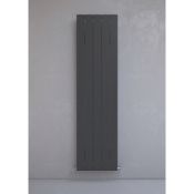New (W118) Alulite Flat Aluminium Radiator 1800 x 470mm Black 3897BTU. RRP £294.99. Contempor...