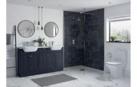 New (W148) Benita 300mm 1 Drawer 1 Door Base Unit - Indigo Ash RRP £160.88 Durable 18mm Cabine...