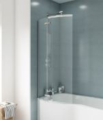 New (W78) 1500mm P Shaped Bath Screen.