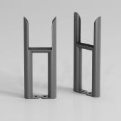 3-Column Traditional Radiator Feet (PAIR) Anthracite - 27 x 10.2 cm. RA3BLEGA 3-Column Radiato...