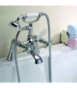 New (Y179) Synergy Henbury Kc Cross Bath Shower Mixer Sy-Kc04-N RRP £355.00 Oft Round Edges T...