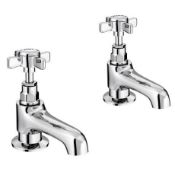 New (W47) Traditional Bath Taps. Frame Glass With Polished Chrome Finish