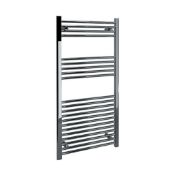 New (Z122) Straight Heated Towel Rail 1200mm H x 600mm W Chrome The Amount Of Bars Will Change ...