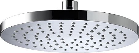 New (Z71) 200mm Abs Round Fixed Head - Chrome Plated Suitable For All Plumbing Systems, Low Pre...
