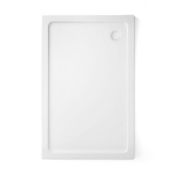New (Z53) 1200x900mm Rectangular Ultra Slim Stone Shower Tray. Low Profile Ultra Slim Design ...