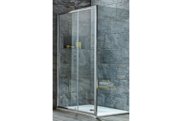 New Twyfords 1200mm - Elements Sliding Shower Door. RRP £399.99. G68503C1+C2. 4mm Safety Glass...