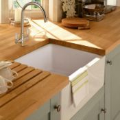 New (Y164) Lamona Single Bowl Belfast Ceramic White Kitchen Sink. May Differ Slightly.