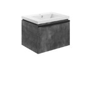 New (Z147) Framework Grey Metal 600mm Wall Hung Vanity Unit. RRP £300.00. Modular Framed Furni...