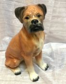 Gorgeous Vintage Kingston Pottery Large Boxer Dog Figurine