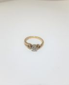9Ct Yellow Gold Diamond Solitaire Ring With Loop Shoulders