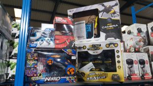 5 Items : 1 X Nikko RC Psycho Gyro, 1 X Teksta 360 Puppy, 1 X Red5 Mini Drone, 1 X Red5 RC Camera