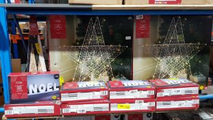 11 Items : 8 X Battery Operated Noel Light, 2 X LED Star Light & 1 X 2 Cone Light Up Trees. All