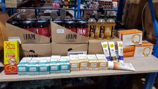 (R9L) Mixed Lot To Include 30 X ScottÕs Jam Apple Jelly (BB 11/19), 6 X Omega Bright (BBE 04/21), 5