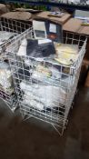 (R4N) Contents Of Cage : A Quantity Of Mixed Dunelm Mill / Dorma Items To Include Valanced Pelmet,